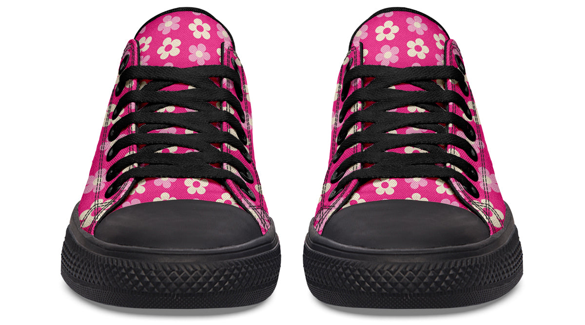 Cream Flowers on Hot Pink