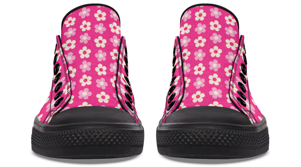 Cream Flowers on Hot Pink