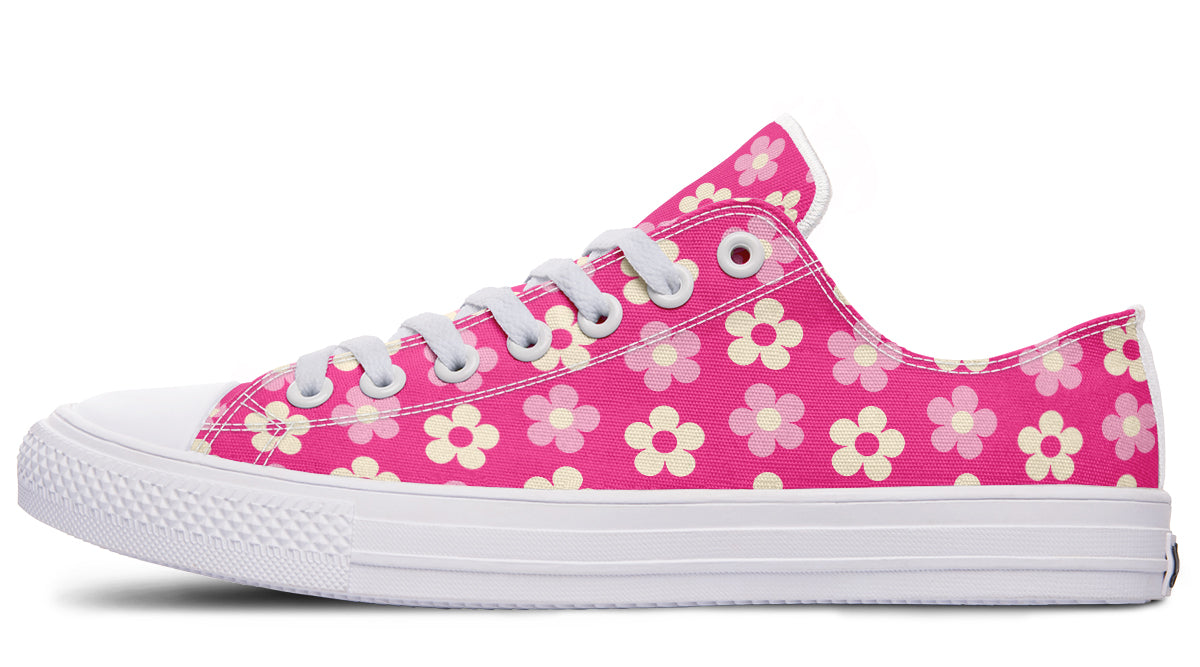 Cream Flowers on Hot Pink