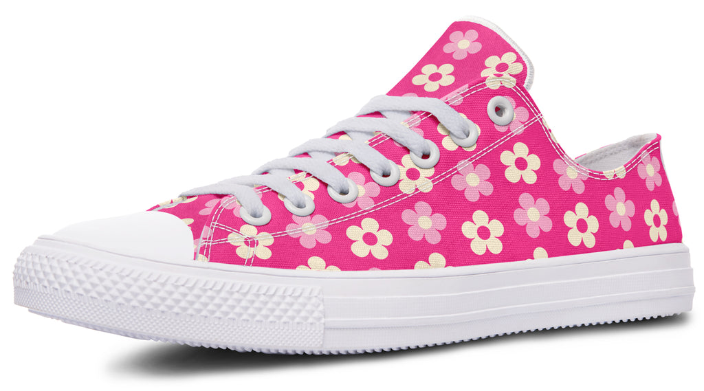 Cream Flowers on Hot Pink