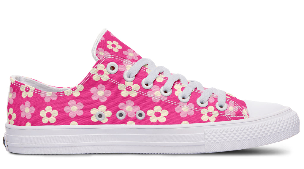 Cream Flowers on Hot Pink