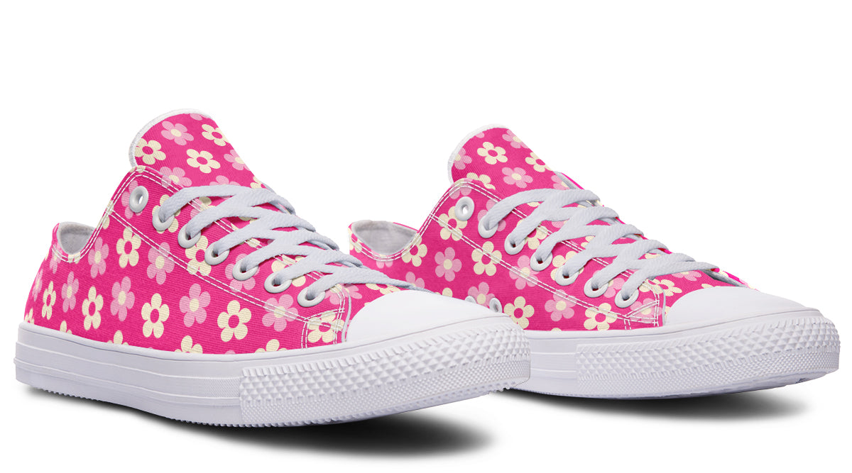 Cream Flowers on Hot Pink