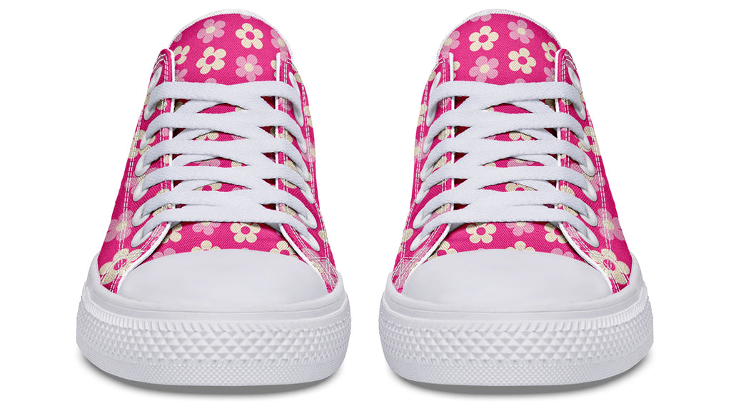 Cream Flowers on Hot Pink