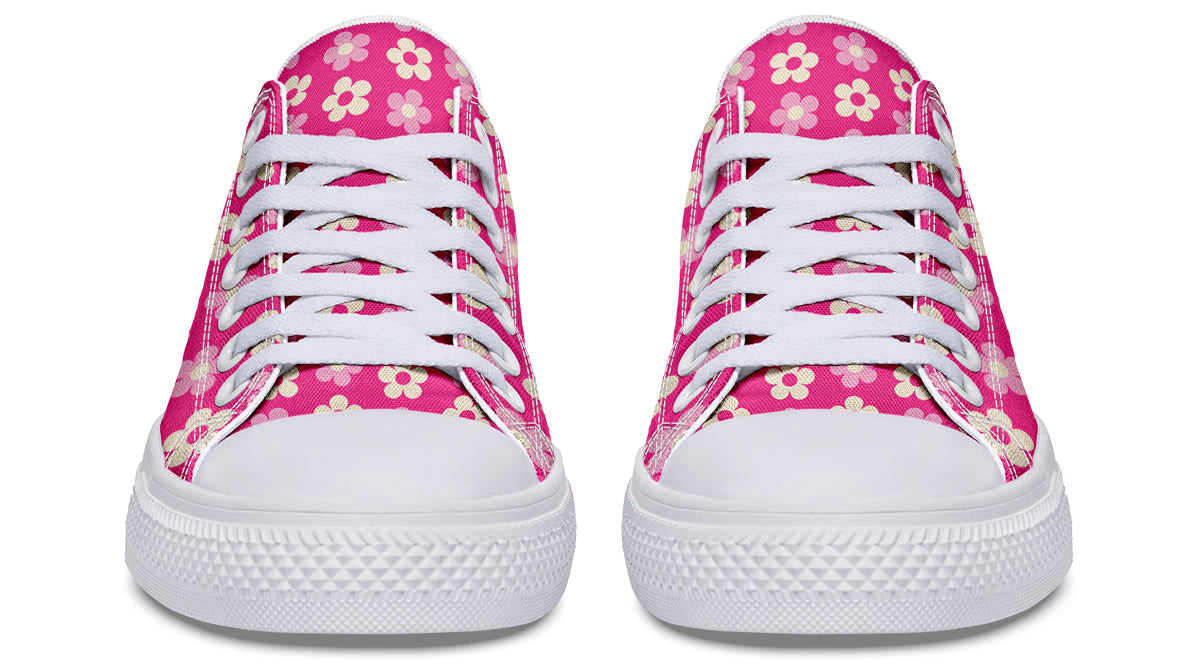 Cream Flowers on Hot Pink