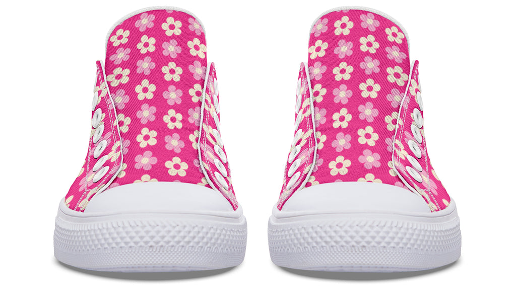 Cream Flowers on Hot Pink