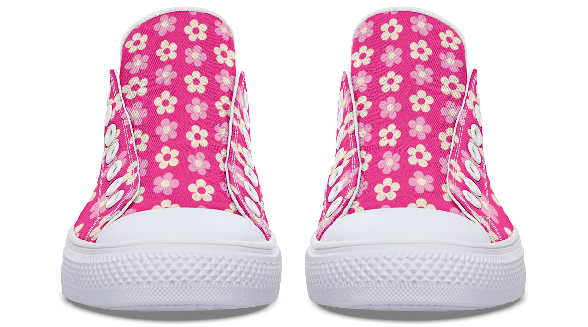 Cream Flowers on Hot Pink