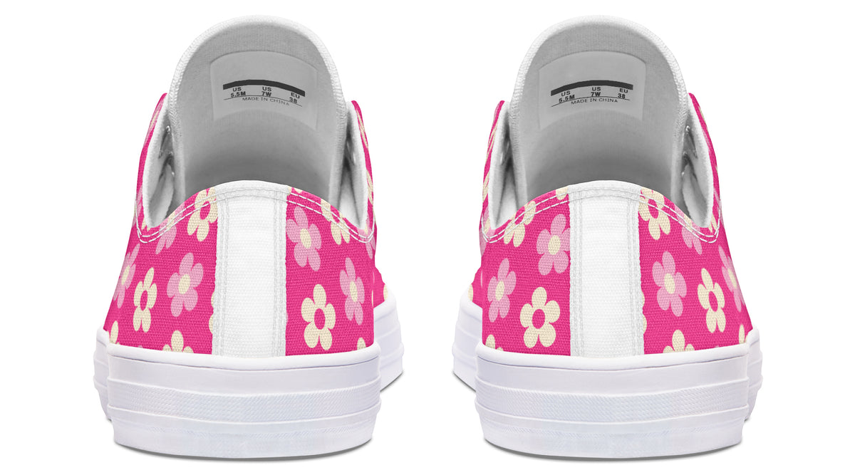 Cream Flowers on Hot Pink