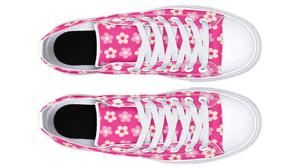Cream Flowers on Hot Pink