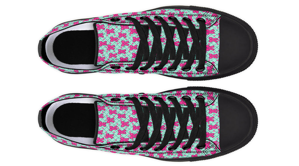 Hot Pink Bows on Mint