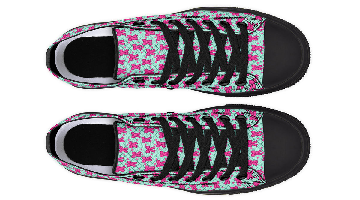 Hot Pink Bows on Mint
