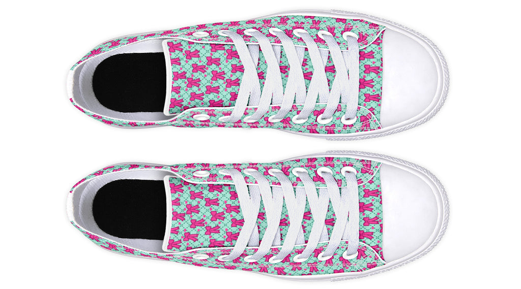 Hot Pink Bows on Mint