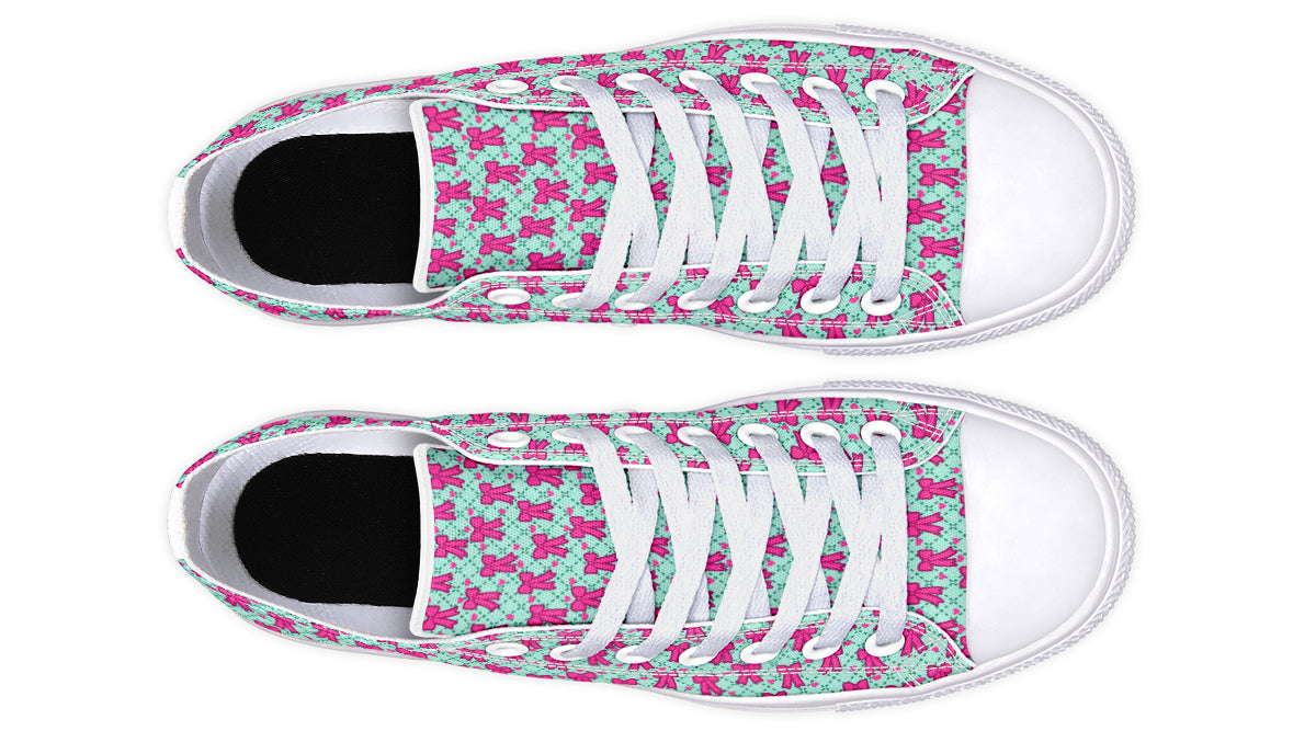 Hot Pink Bows on Mint