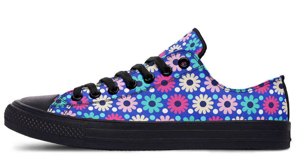 Royal Blue Retro Daisies