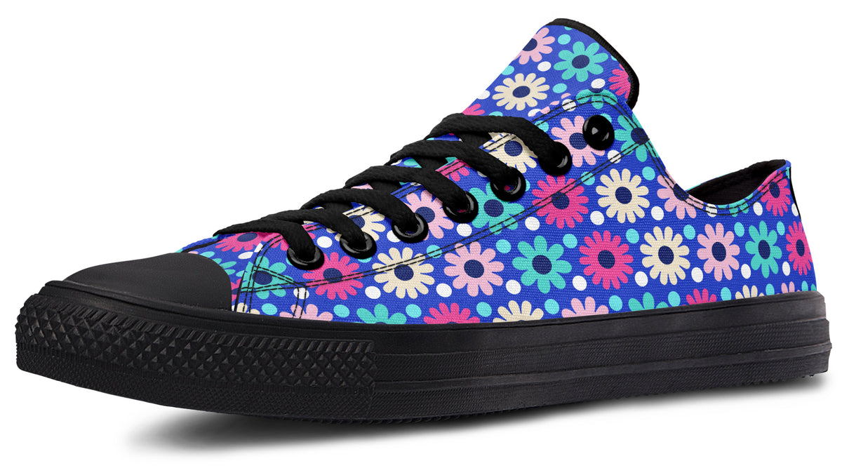Royal Blue Retro Daisies