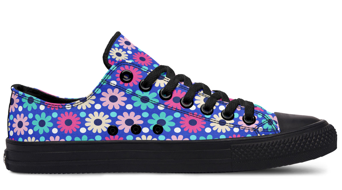 Royal Blue Retro Daisies