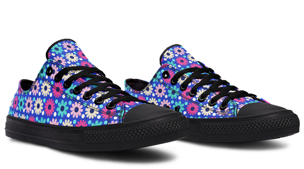Royal Blue Retro Daisies