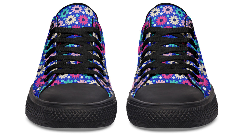 Royal Blue Retro Daisies