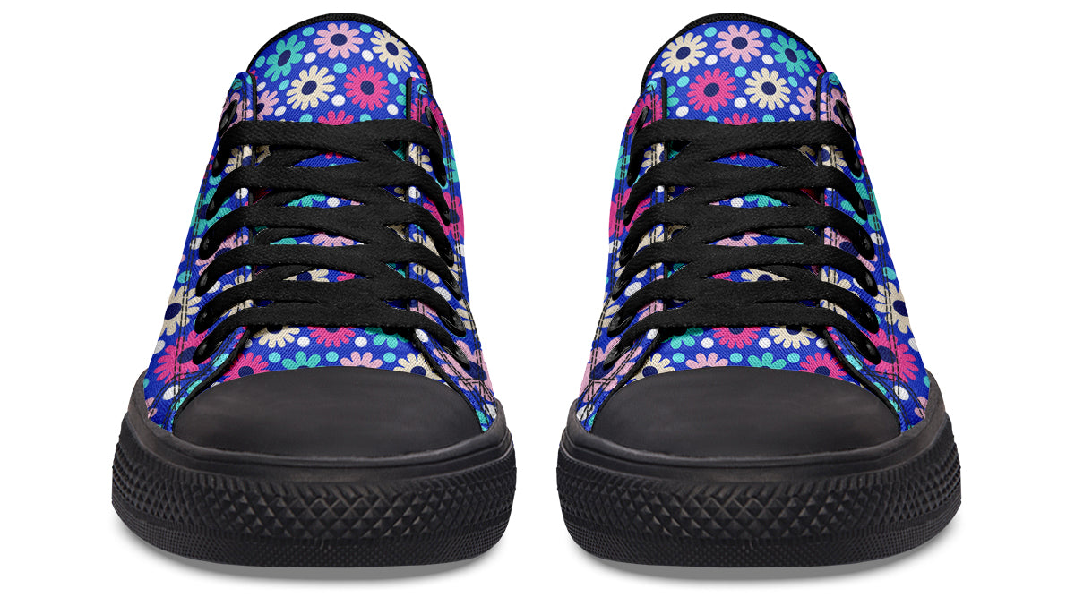Royal Blue Retro Daisies