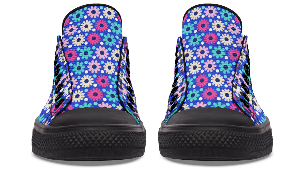 Royal Blue Retro Daisies