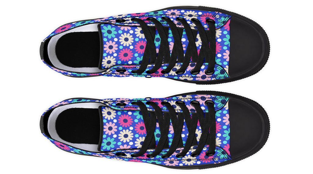 Royal Blue Retro Daisies