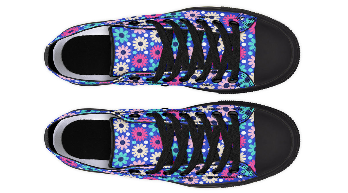 Royal Blue Retro Daisies