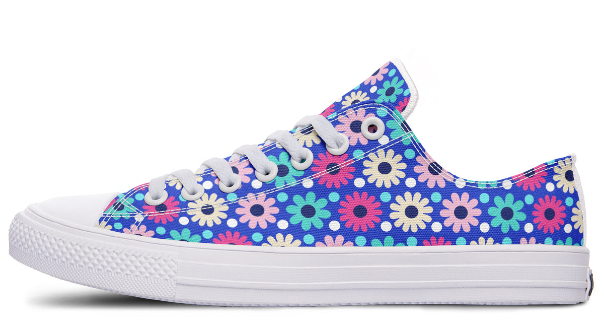 Royal Blue Retro Daisies