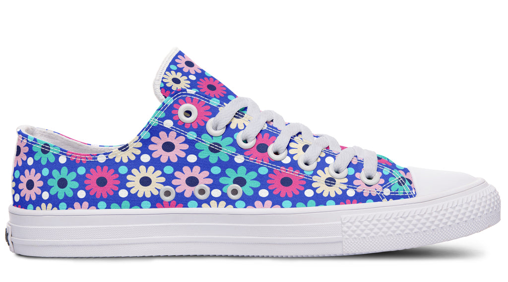 Royal Blue Retro Daisies