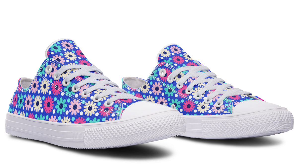 Royal Blue Retro Daisies