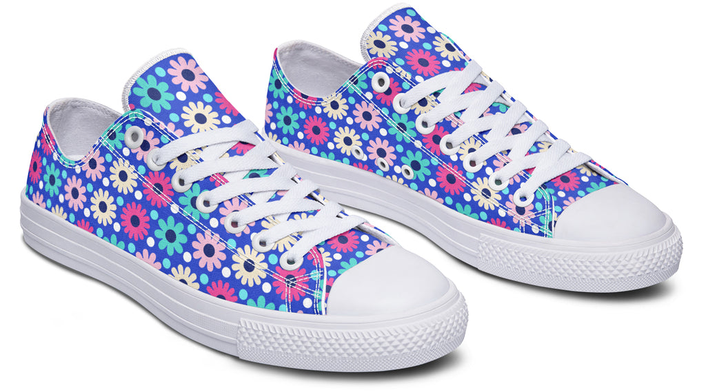 Royal Blue Retro Daisies