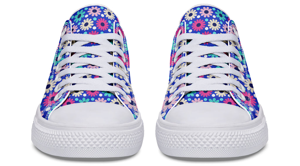 Royal Blue Retro Daisies