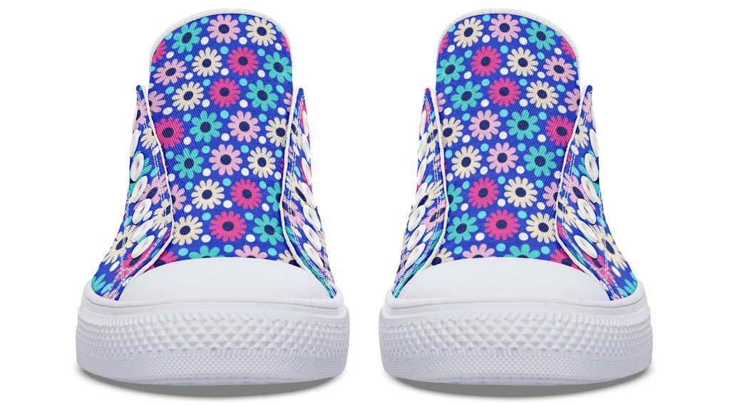 Royal Blue Retro Daisies