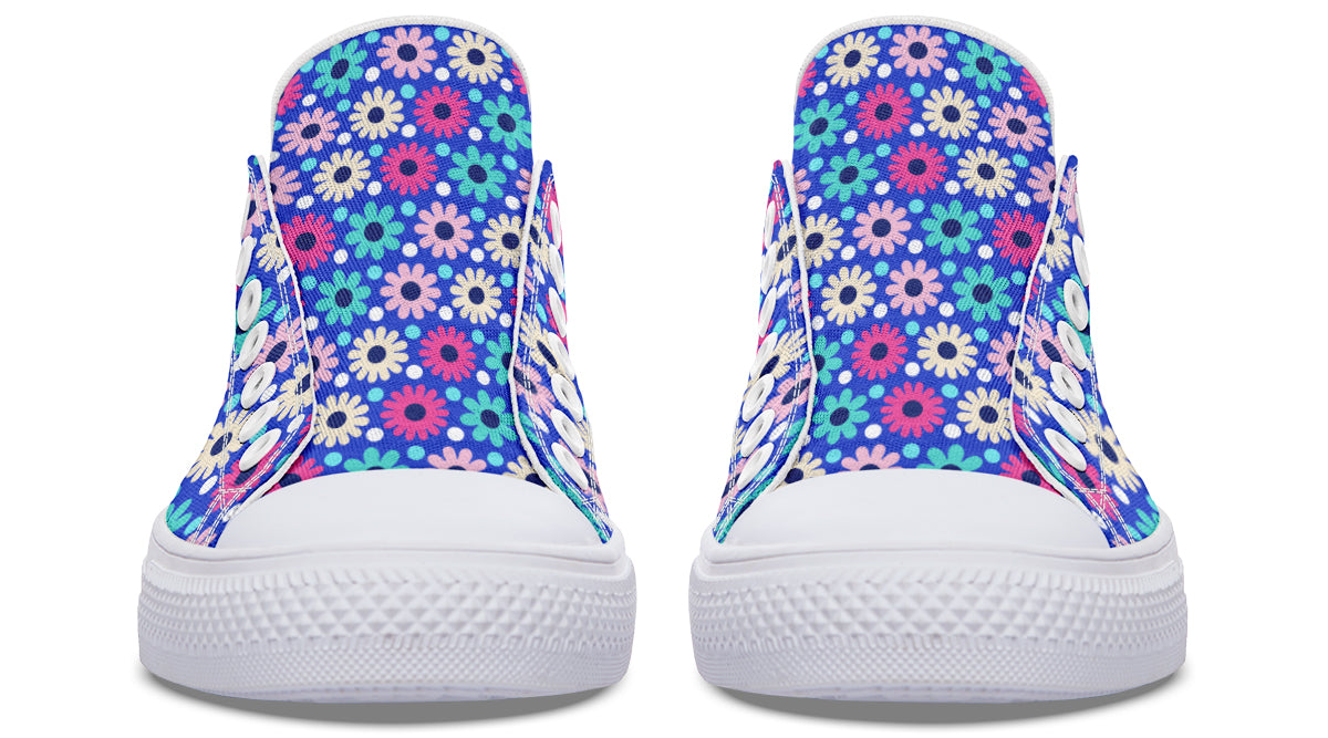 Royal Blue Retro Daisies