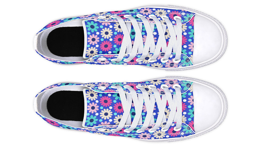 Royal Blue Retro Daisies