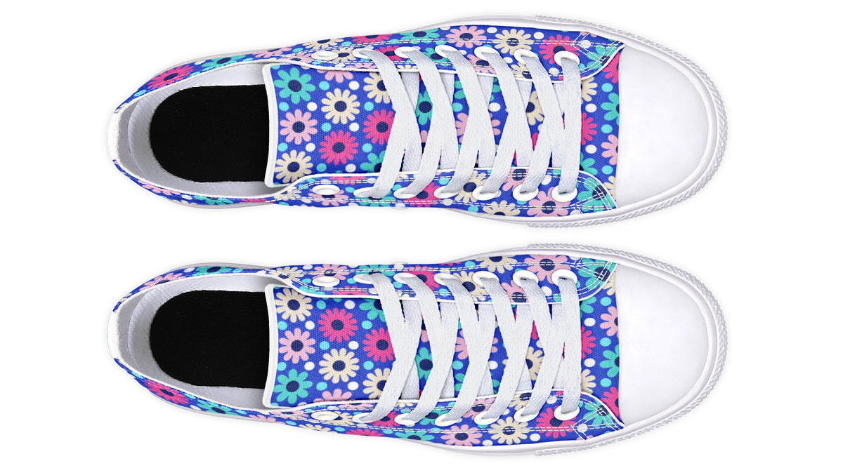 Royal Blue Retro Daisies