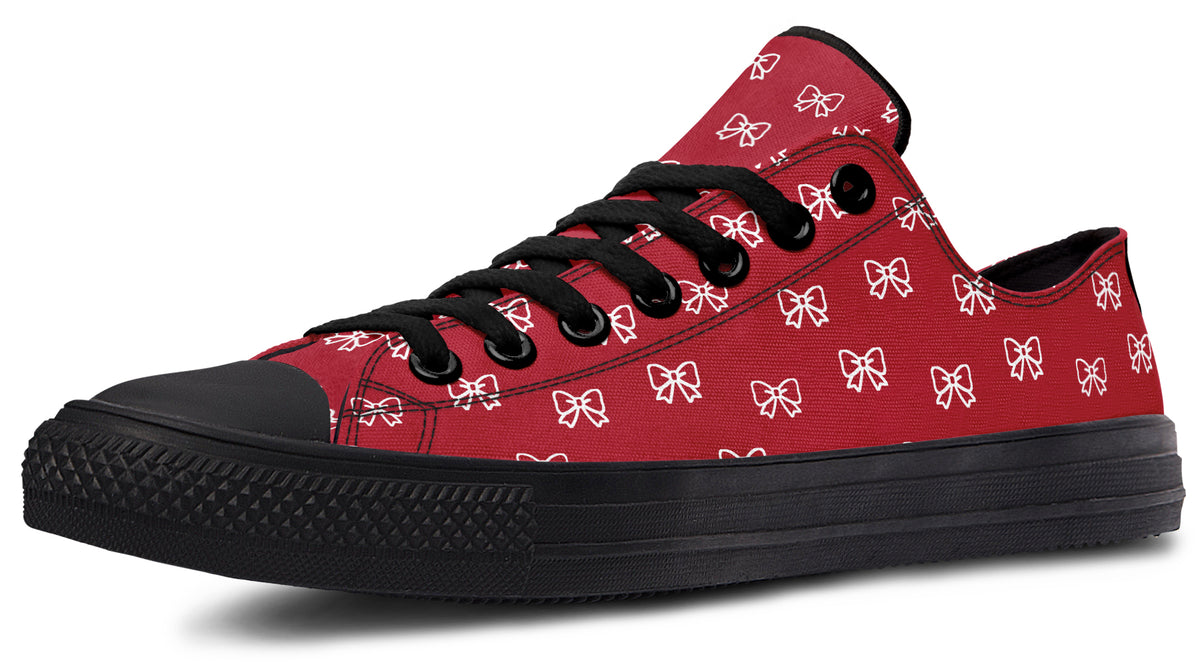 White Bows on Red
