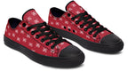 White Bows on Red