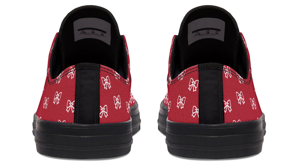 White Bows on Red