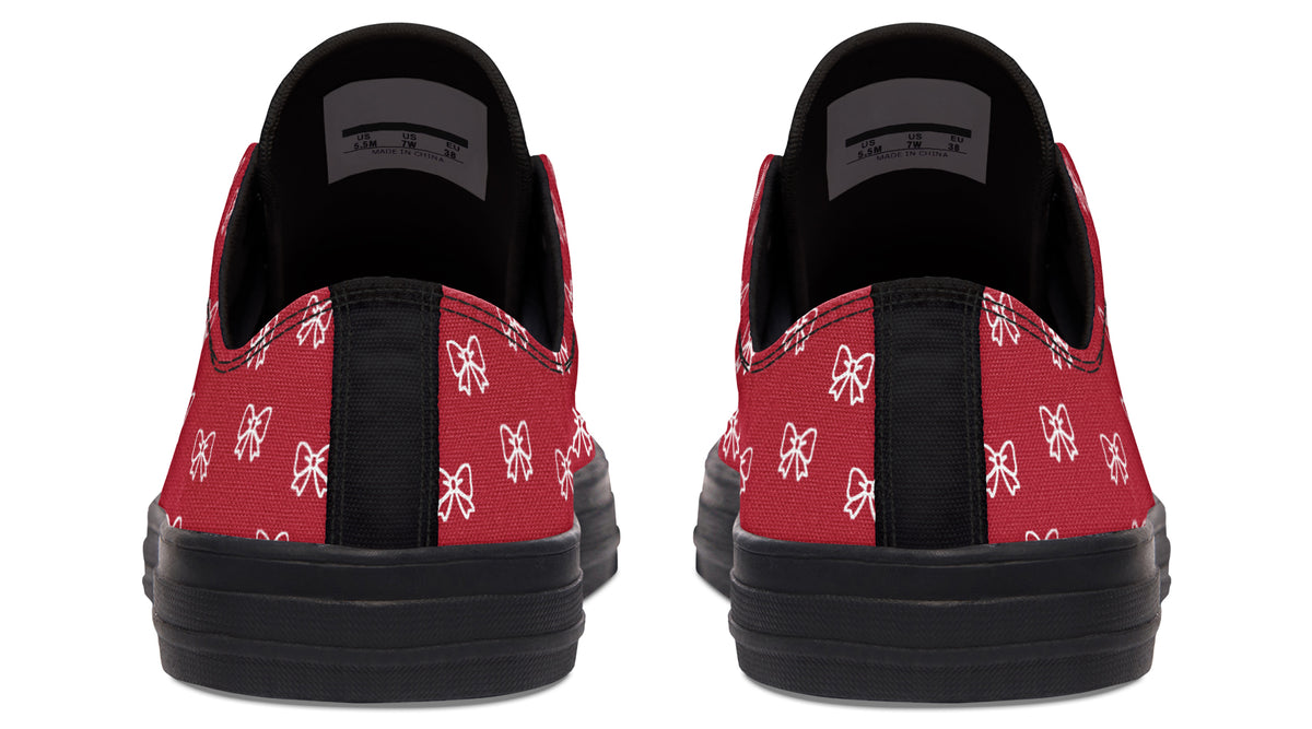 White Bows on Red