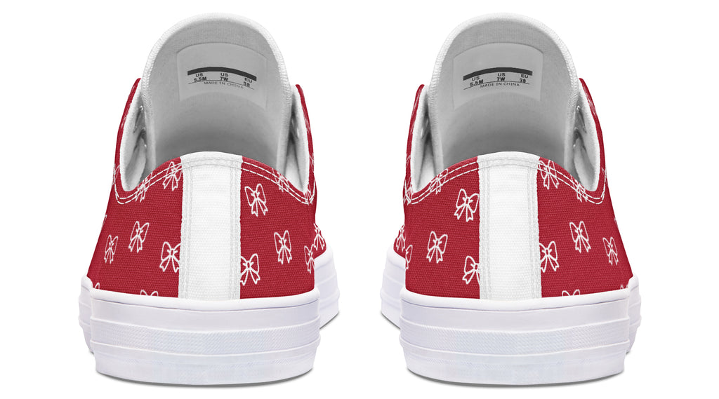 White Bows on Red
