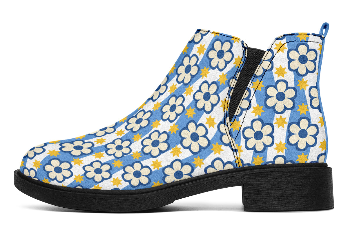 Blue Daisy Stripe
