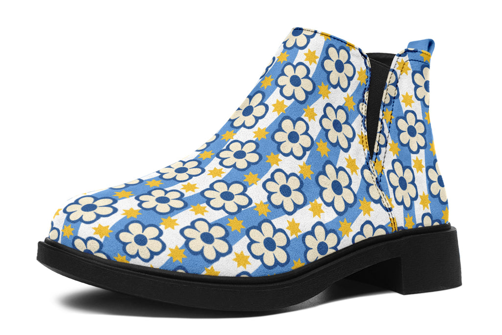 Blue Daisy Stripe