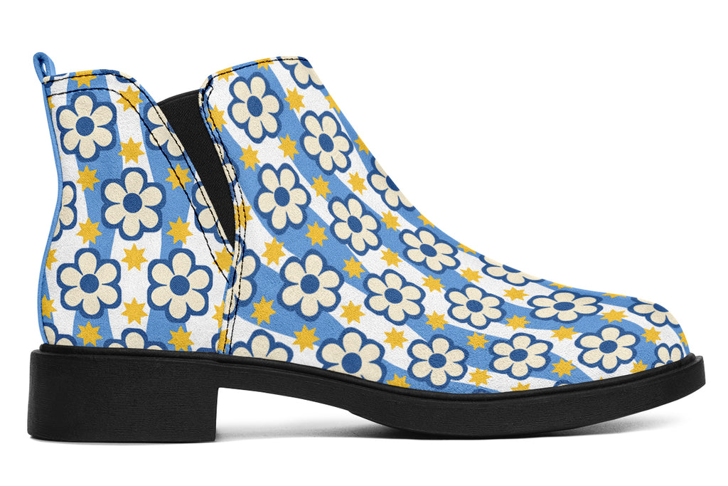 Blue Daisy Stripe