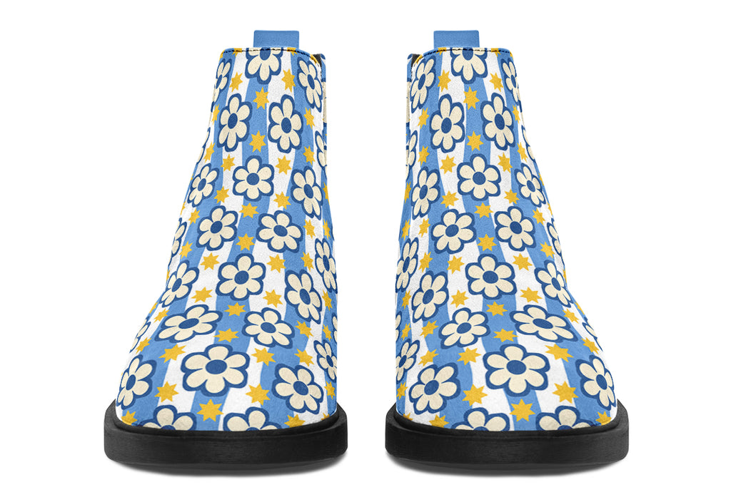 Blue Daisy Stripe