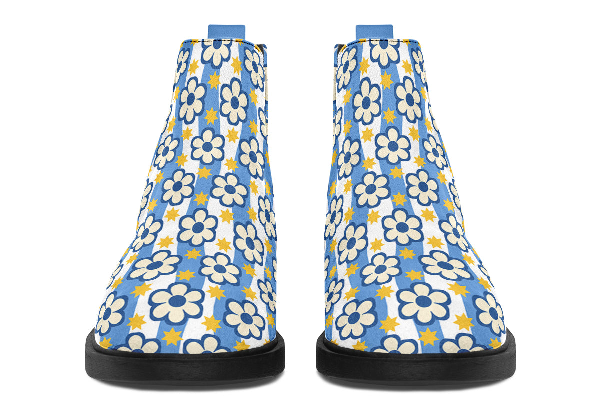 Blue Daisy Stripe