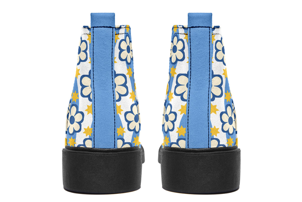 Blue Daisy Stripe