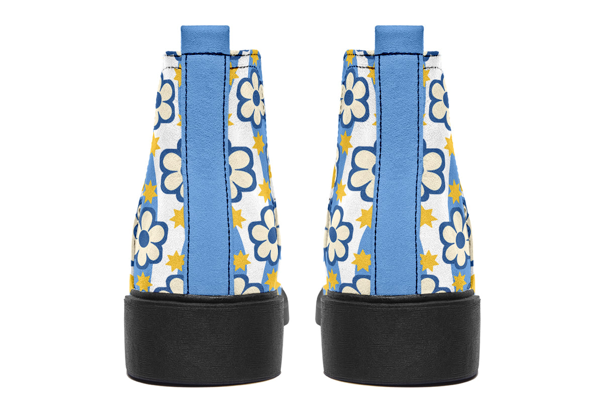 Blue Daisy Stripe