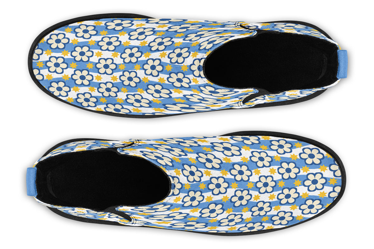 Blue Daisy Stripe