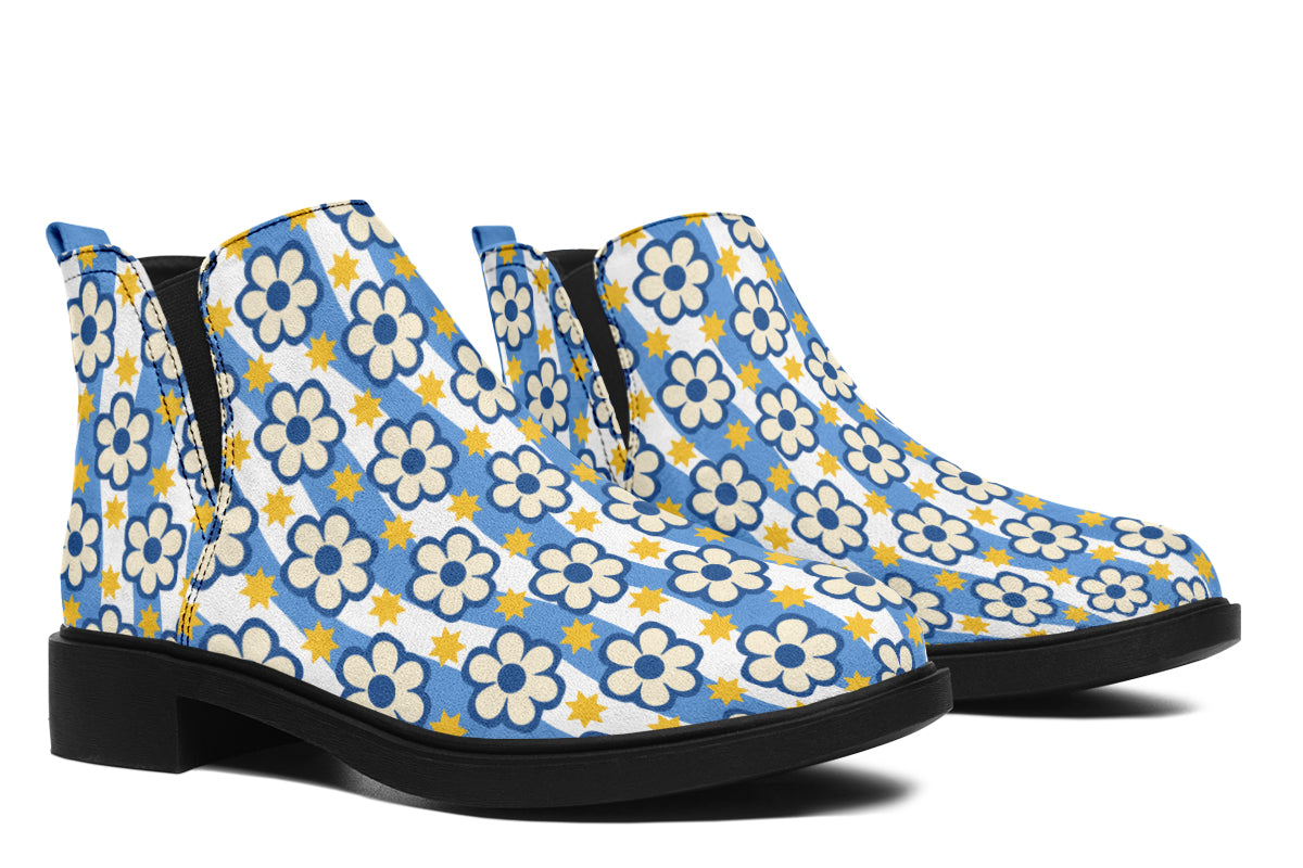 Blue Daisy Stripe