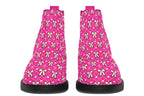 Cream Bows on Hot Pink