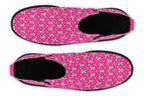 Cream Bows on Hot Pink